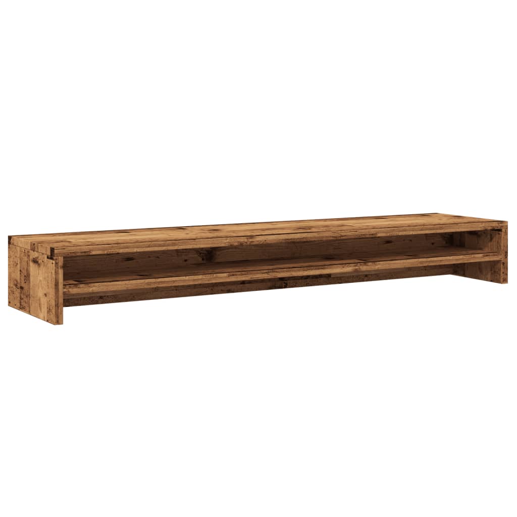 monitor stand, old wood, 100 x 24 x 13 cm, artificial wood