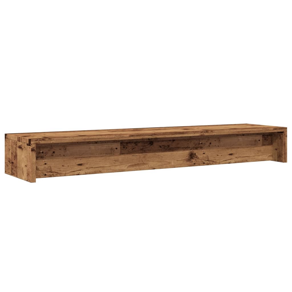 monitor stand, old wood, 100 x 24 x 13 cm, artificial wood