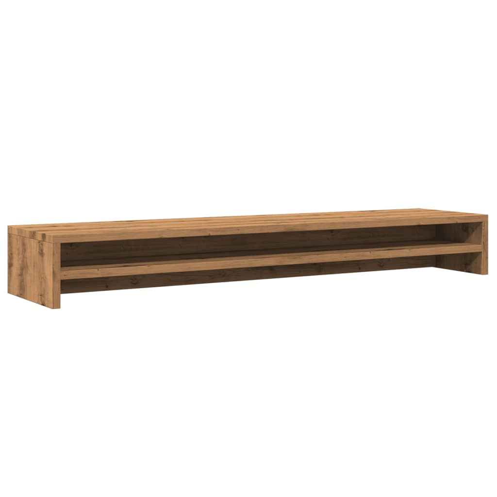 monitor stand, handmade oak, 100 x 24 x 13 cm, artificial wood