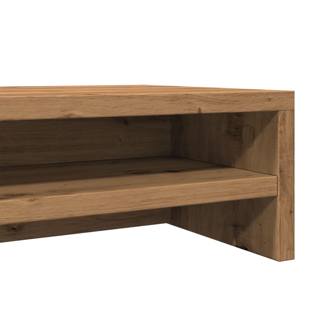 monitor stand, handmade oak, 100 x 24 x 13 cm, artificial wood