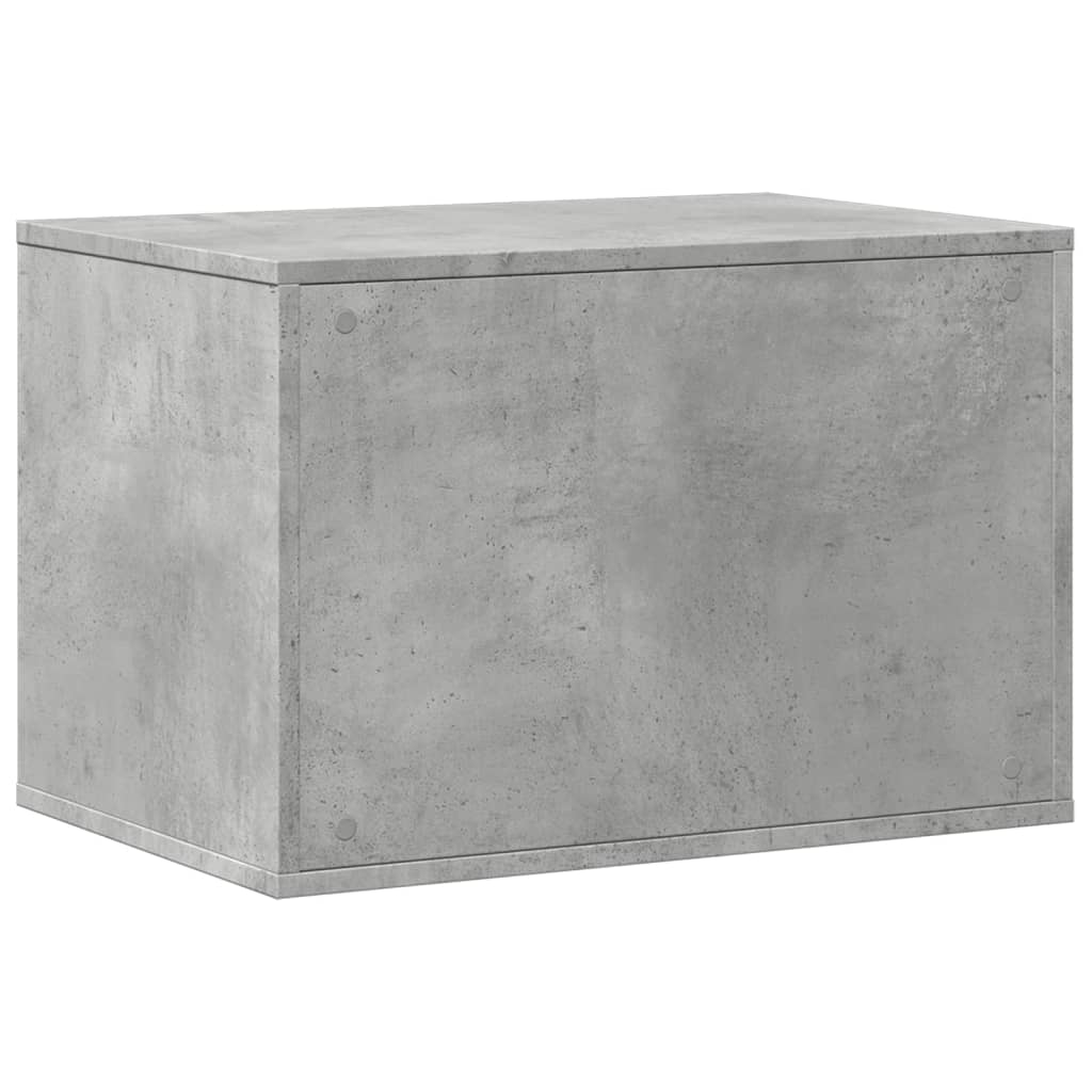 cat litter box body, concrete gray, 60x40x40 cm, artificial wood