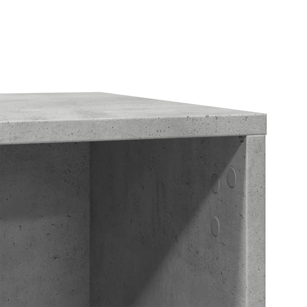 cat litter box body, concrete gray, 60x40x40 cm, artificial wood