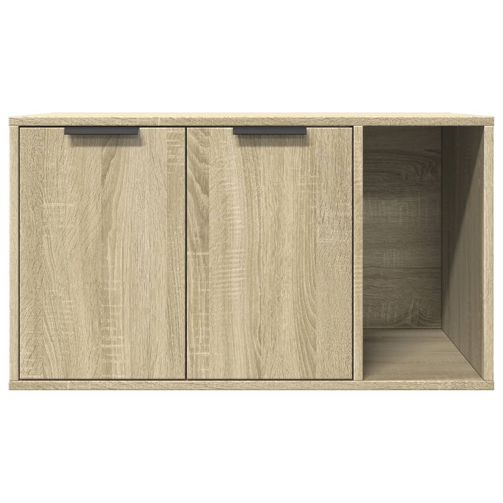 cat litter box body, Sonoma oak, 80x50x45 cm, artificial wood