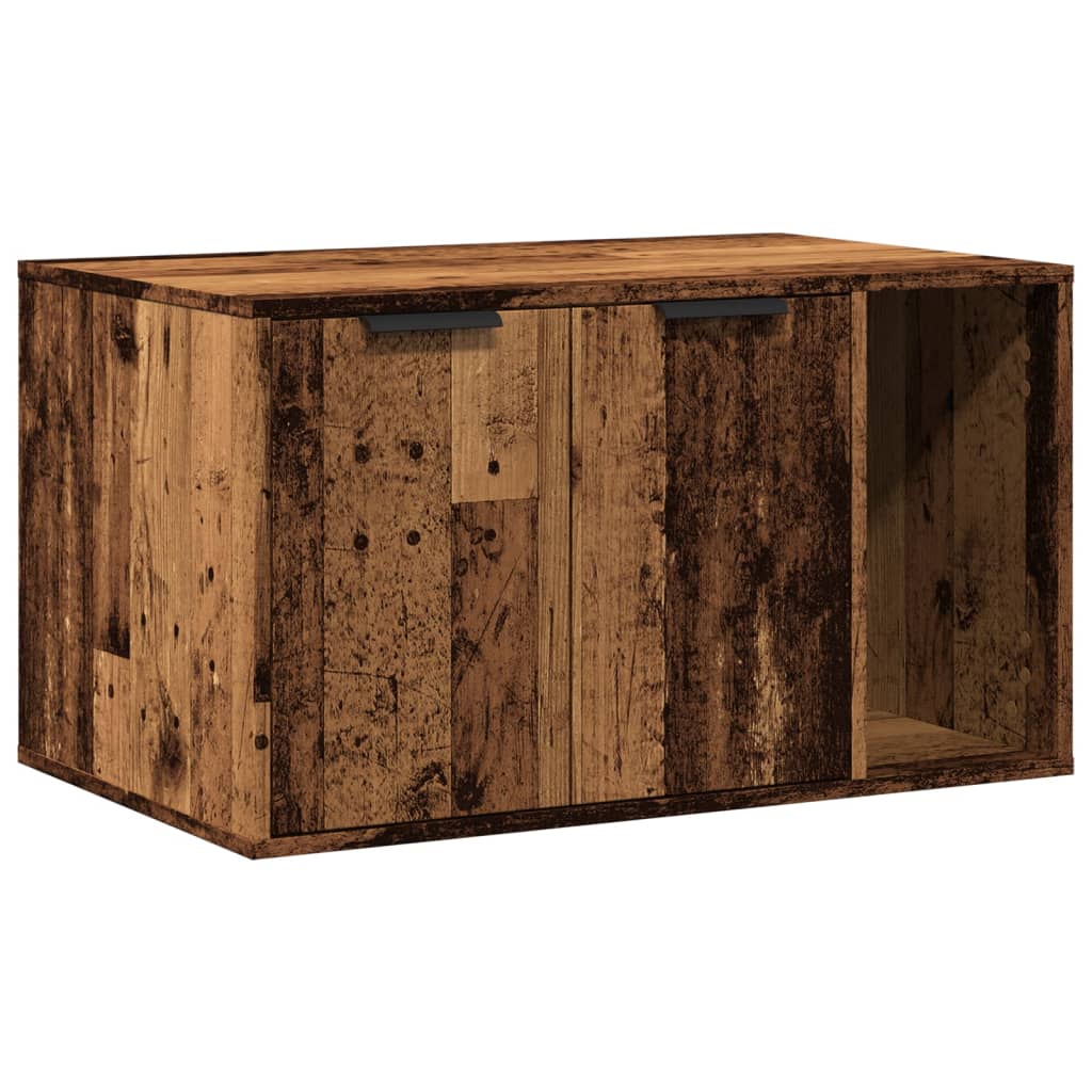 cat litter box body, old wood, 80x50x45 cm, artificial wood