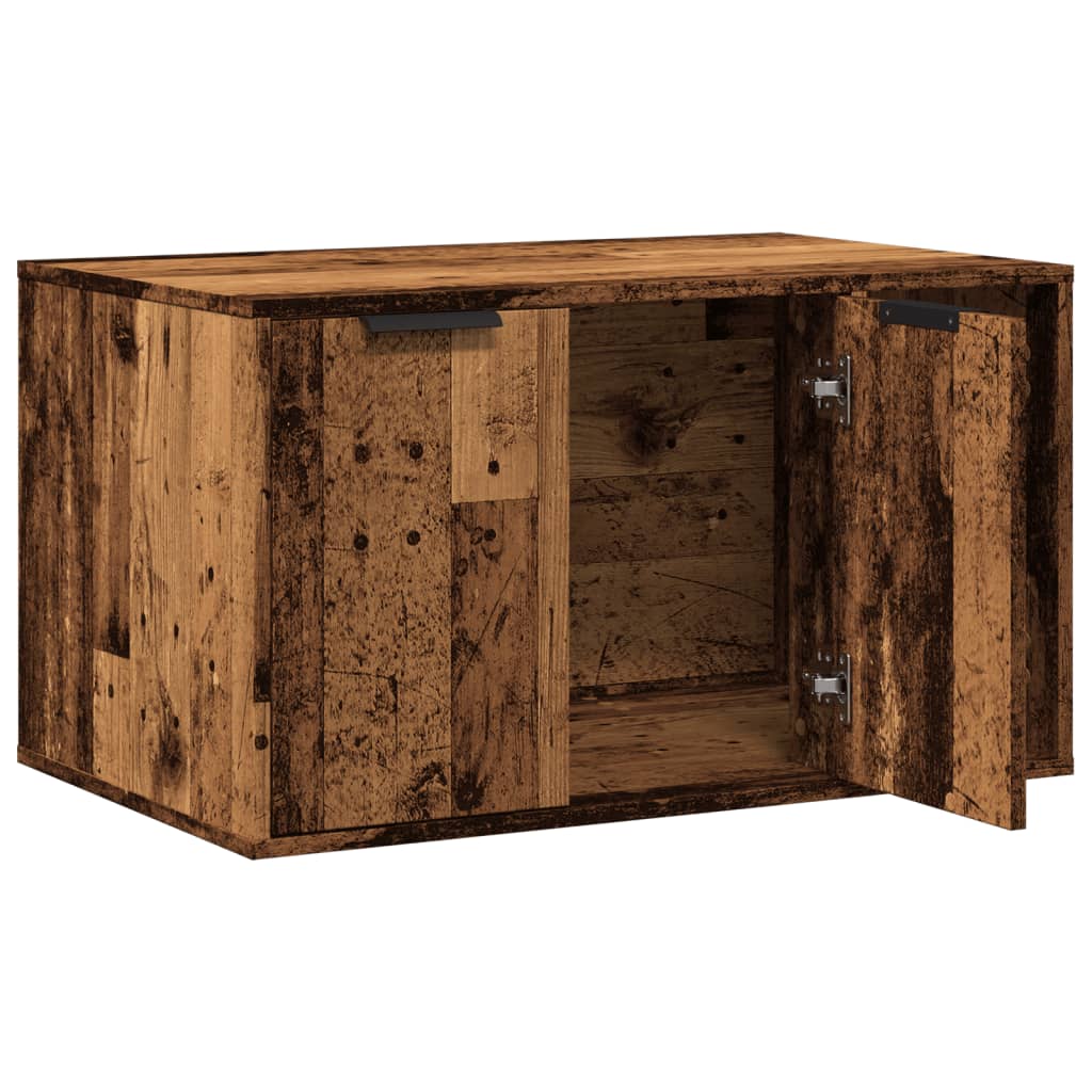 cat litter box body, old wood, 80x50x45 cm, artificial wood