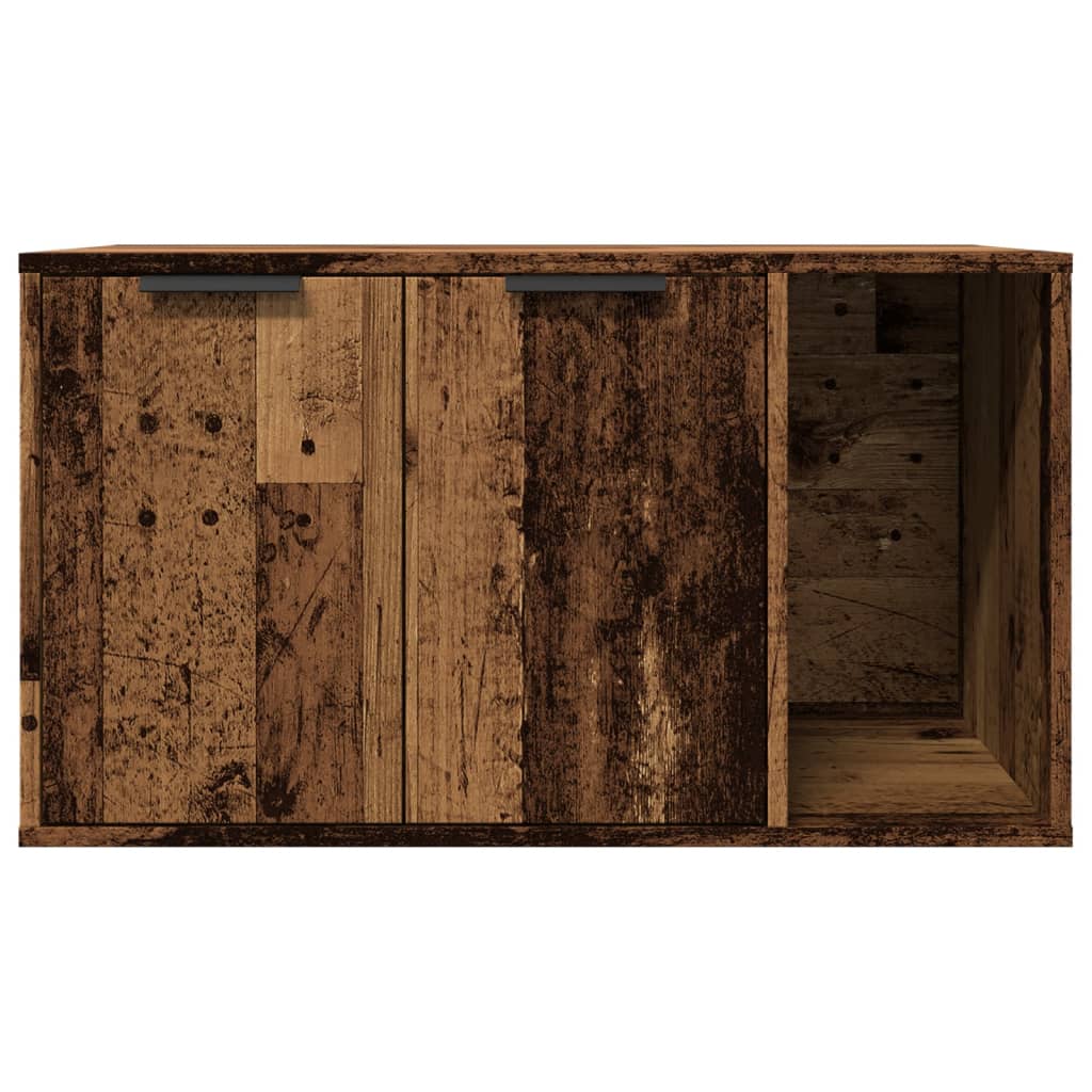 cat litter box body, old wood, 80x50x45 cm, artificial wood