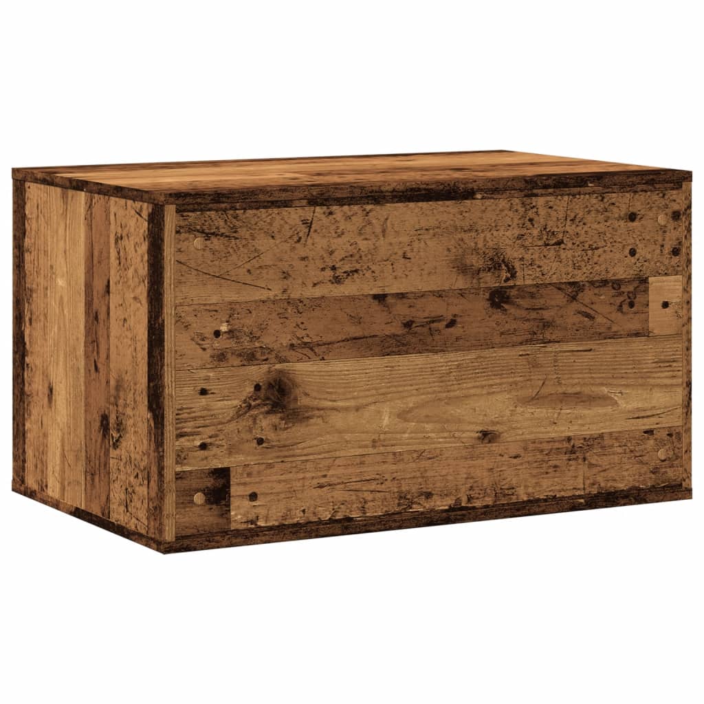 cat litter box body, old wood, 80x50x45 cm, artificial wood