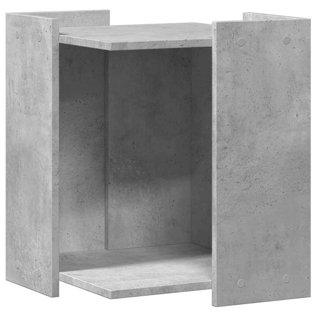 cat litter box body, concrete gray, 42x42x51 cm, artificial wood