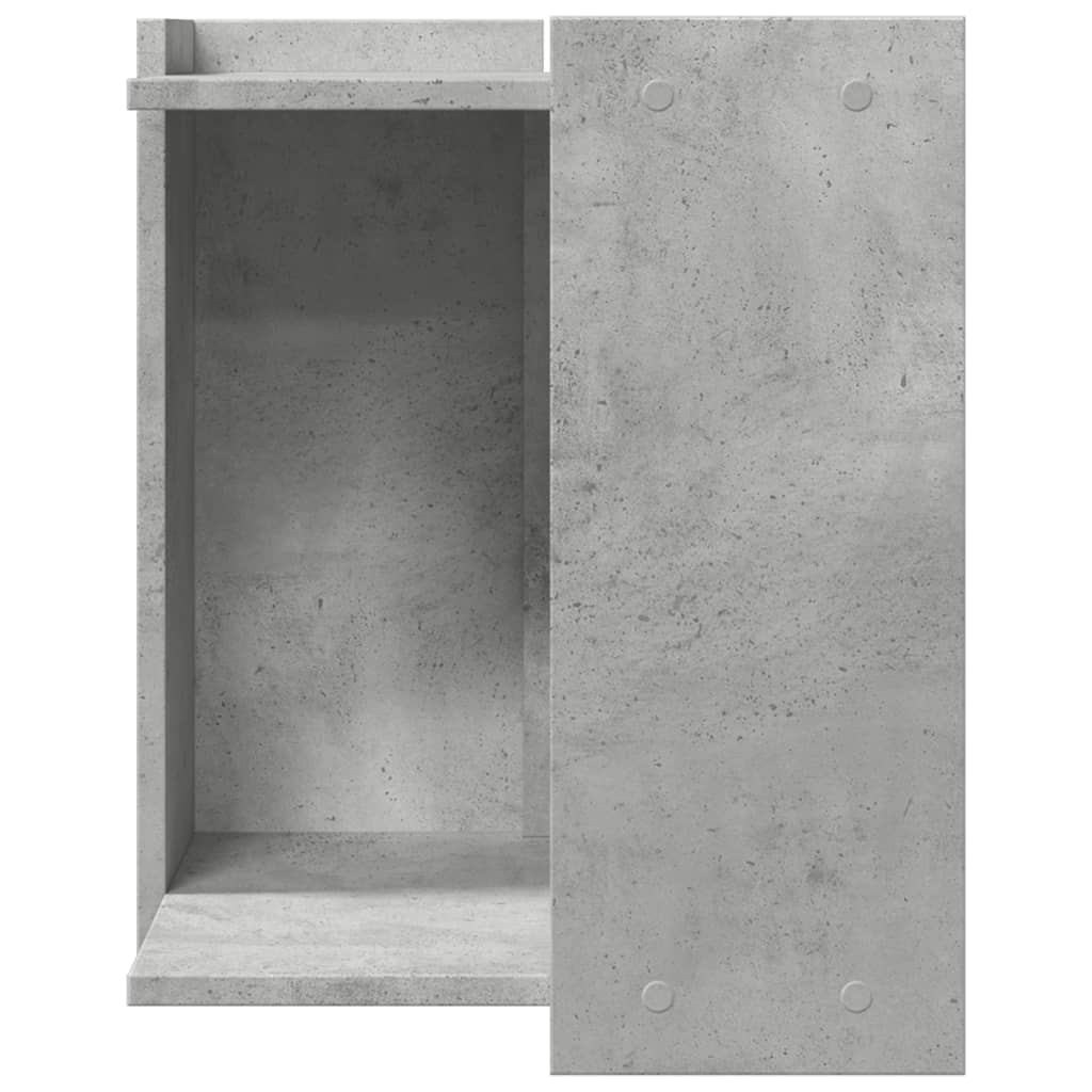 cat litter box body, concrete gray, 42x42x51 cm, artificial wood