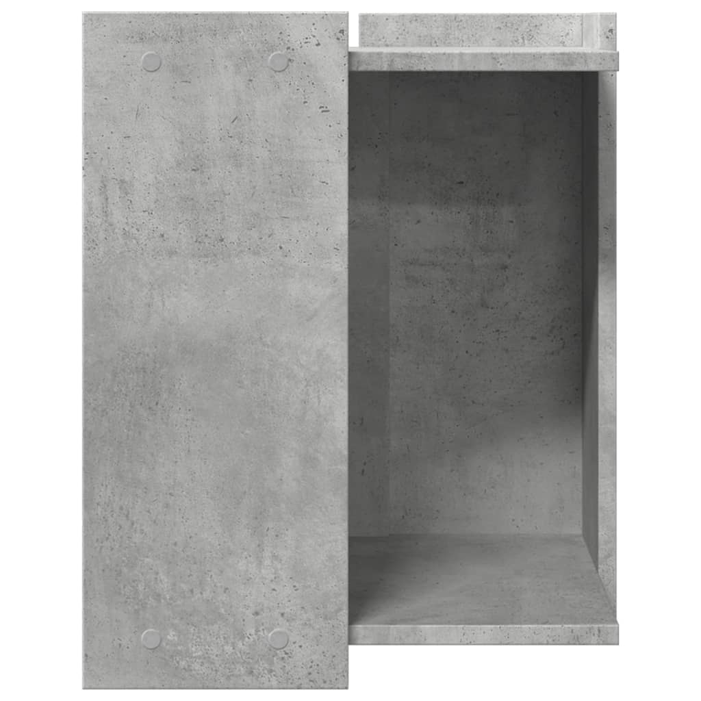 cat litter box body, concrete gray, 42x42x51 cm, artificial wood