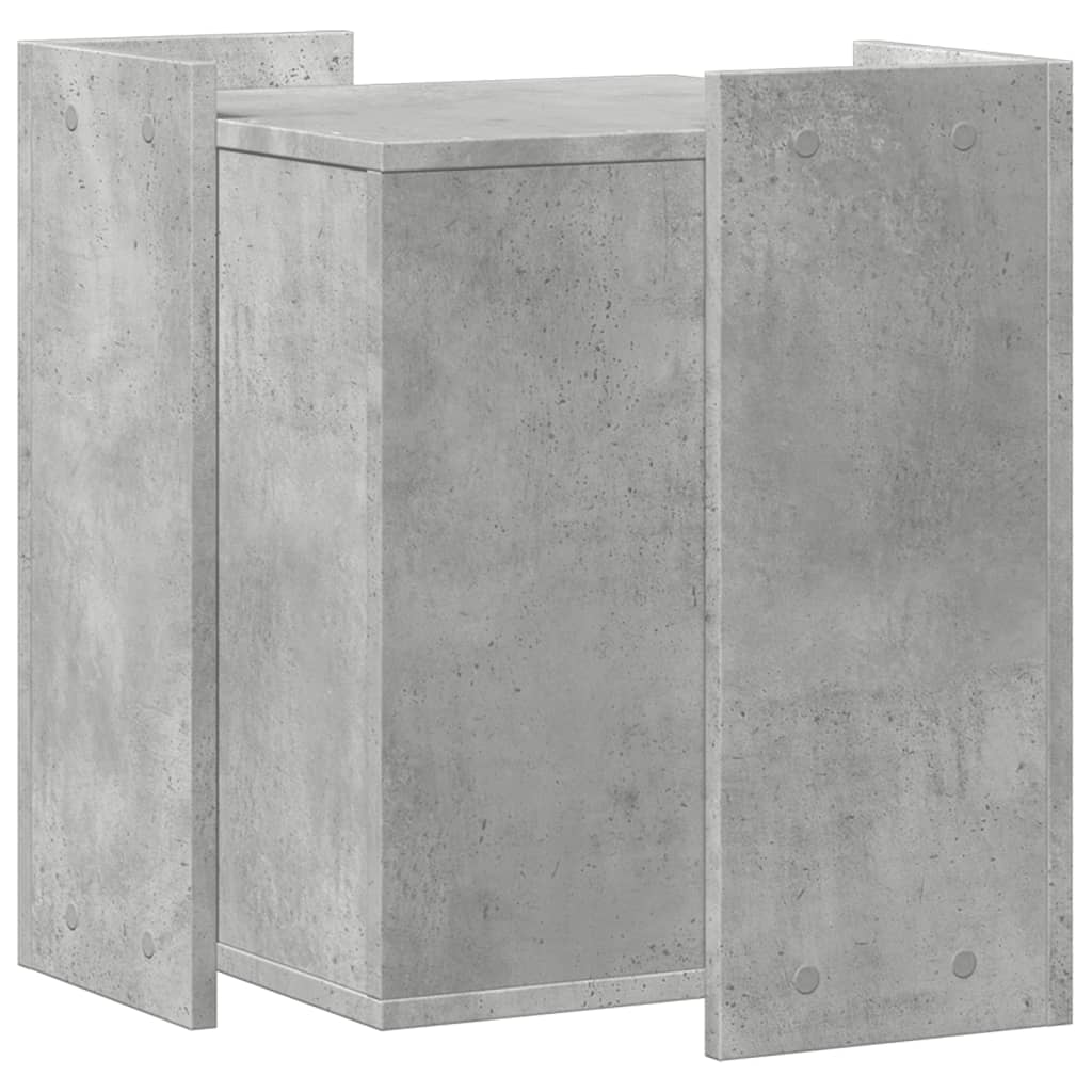 cat litter box body, concrete gray, 42x42x51 cm, artificial wood