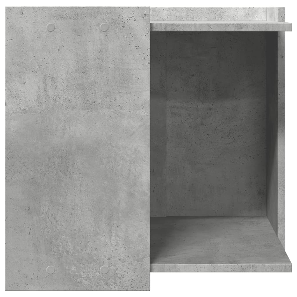 cat litter box body, concrete gray, 53x53x51 cm, artificial wood